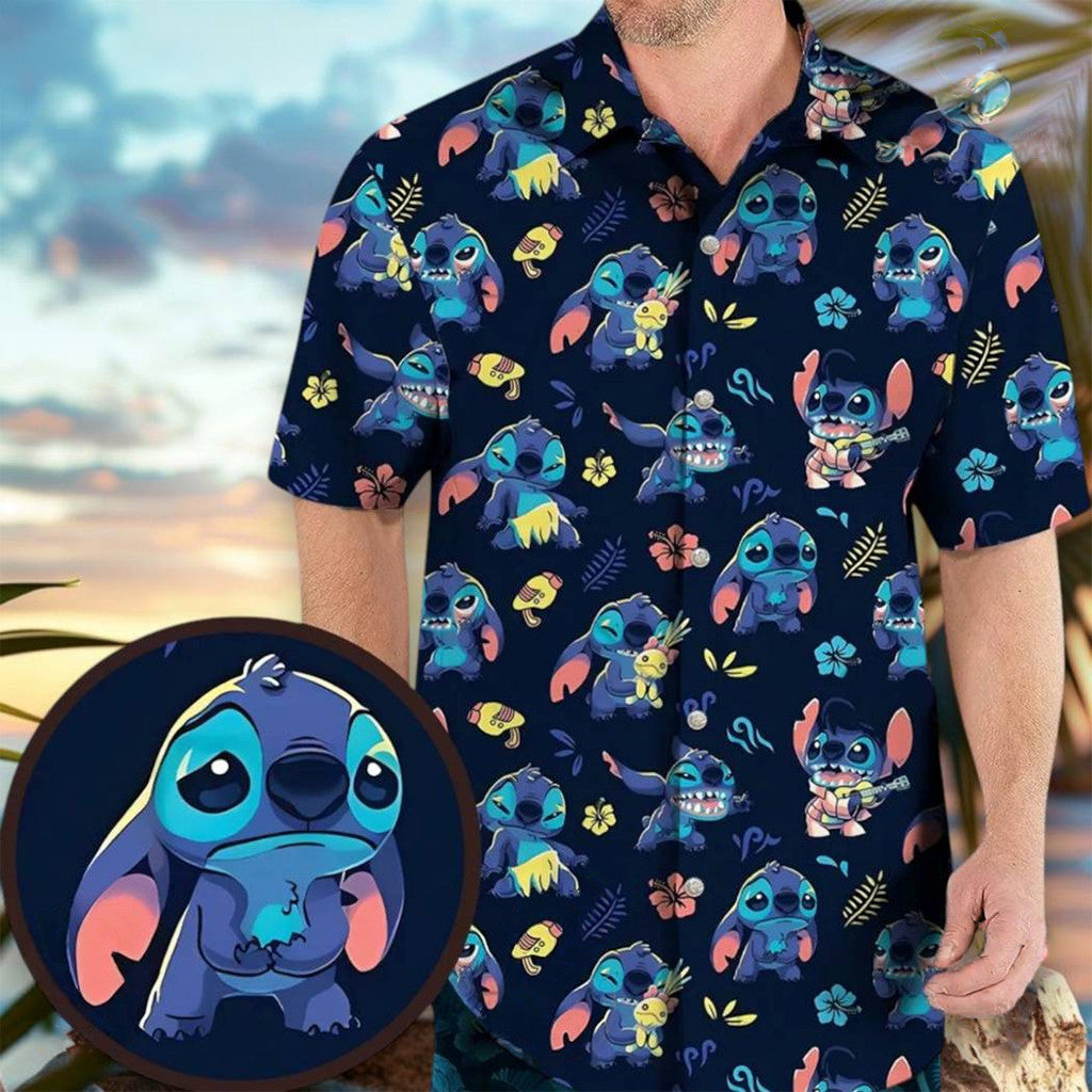 Stitch Emotions Summer Hawaiian Shirt Stitch Merch Gift Ideas For Brother - Merchluma
