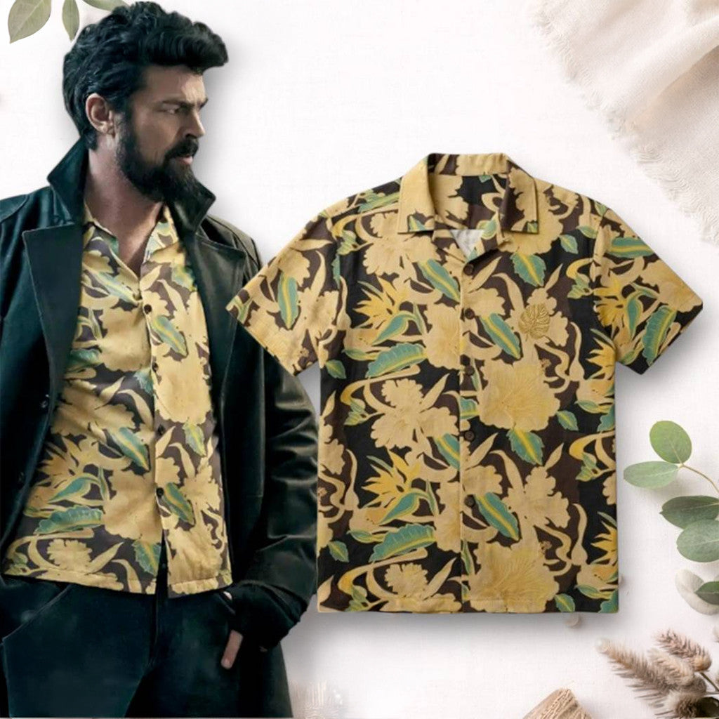 The Boys Season 5 Billy Butcher Tropical Ochre 2026 Hawaiian Shirt The Boys Merch Gift - Merchluma