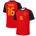 #16 Rodrigo Jersey Shirt Spain 2-Star World Cup 2026 Champions Merch Home Jersey Gifts For Fans - Merchluma