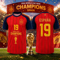 #19 Lamine Yamal 2026 Spain 2-Star World Cup Champions Jersey Shirt Spain FIFA Winner Merch - Merchluma