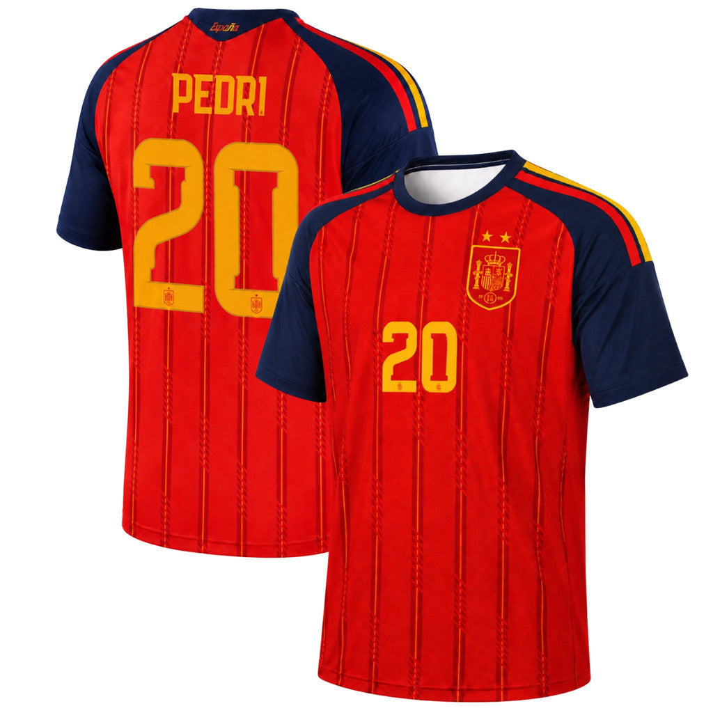 #20 Pedri Spain Jersey Spain 2-Star World Cup 2026 Champions Merch Spain Home Jersey Fan Gifts - Merchluma