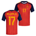Williams Jr Jersey Shirt Spain 2-Star World Cup 2026 Champions Merch #17 Spain Jersey For Fans - Merchluma