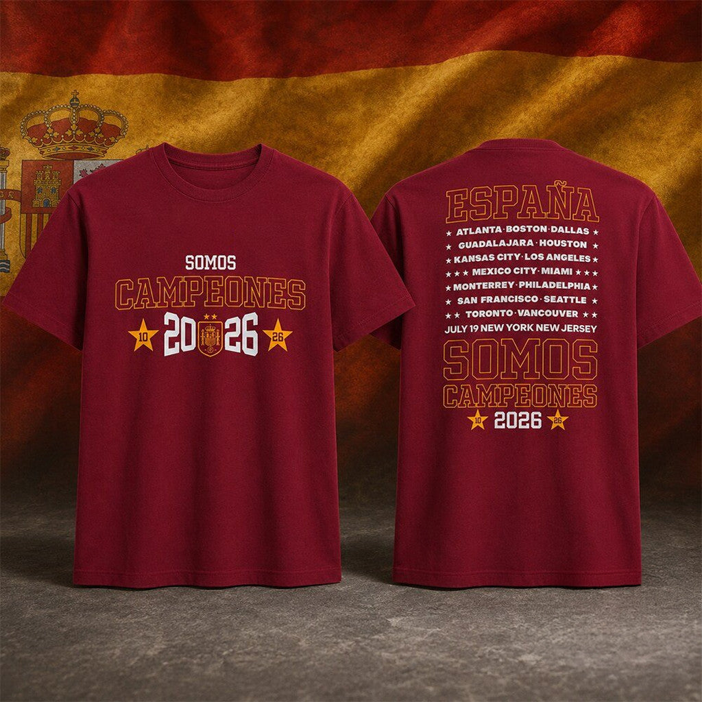 Spain World Cup Champions Merch Spain 2026 FIFA World Cup Champions Somos Campeones T-Shirt - Merchluma
