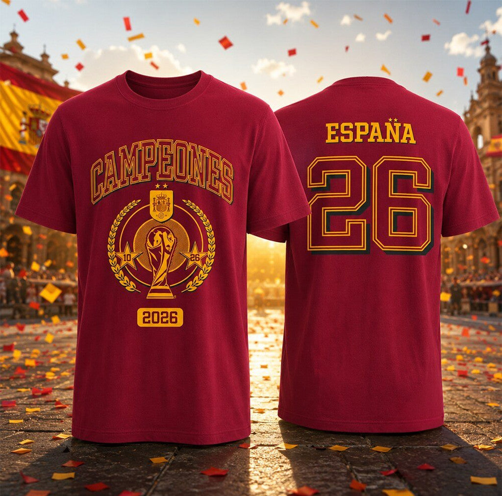 Spain World Cup Champions Merch Spain 2026 FIFA World Cup Champions Trophy Shirt Fan Apparel - Merchluma