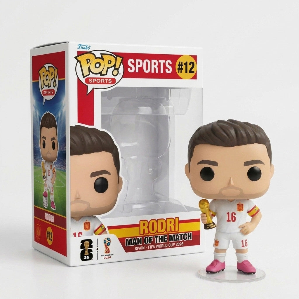 #16 Rodri Man Of The Match Funko Pop Spain National Team FIFA World Cup 2026 Champions Merch - Merchluma