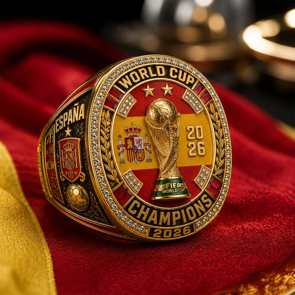 Spain World Cup 2026 Champions Ring Spain World Champions Merch Winner Ring Gift For Husband - Merchluma