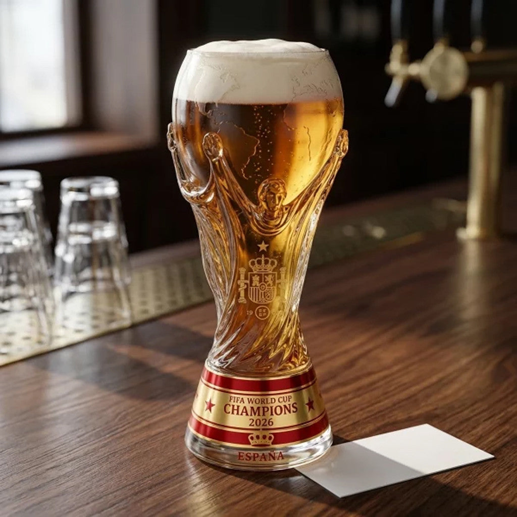 Spain World Cup 2026 Champions Commemorative Beer Glass Spain FIFA World Cup Champions Merch - Merchluma