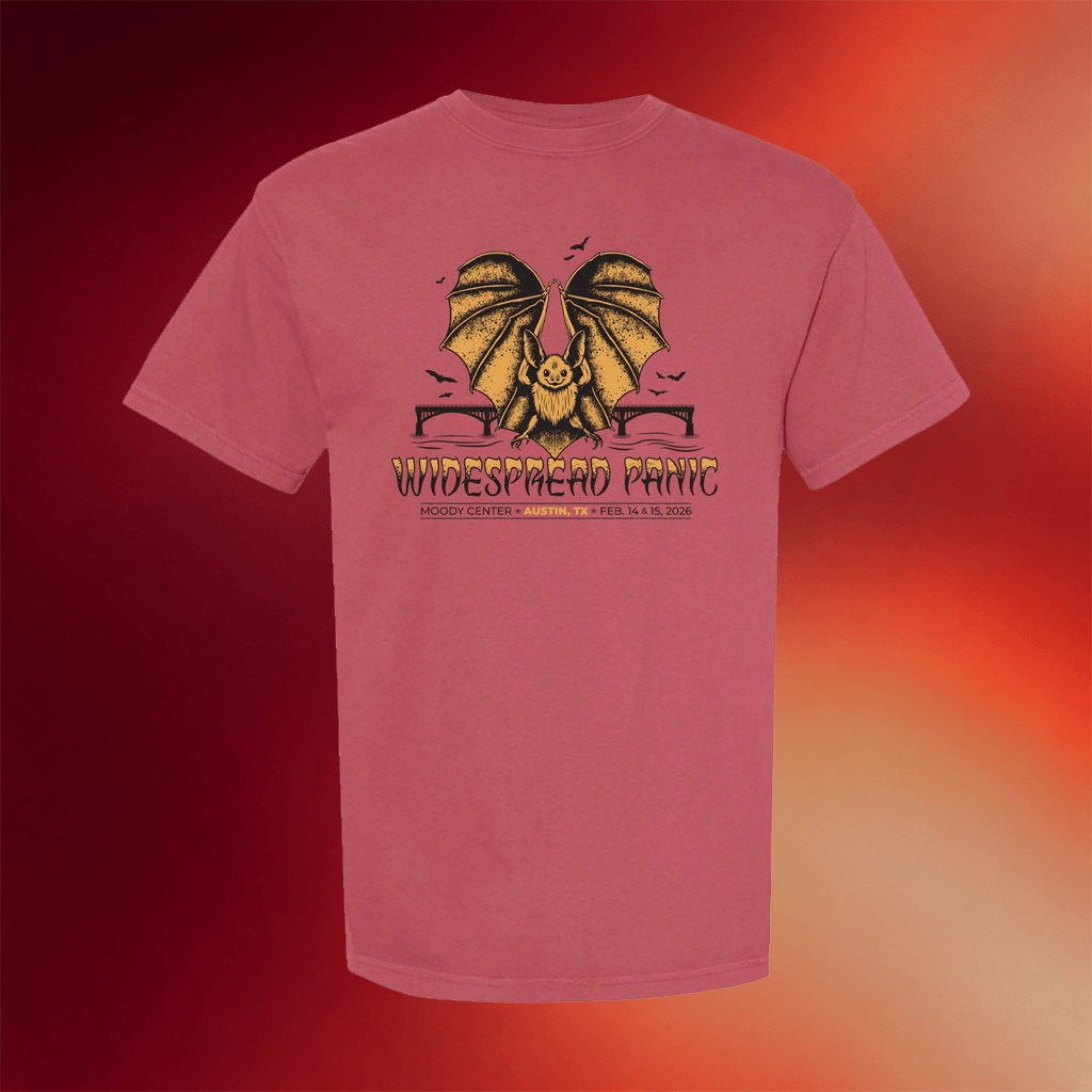 Widespread Panic Merch 2026 Austin TX Event T Bat T-Shirt Gifts For Rock Lovers - Merchluma