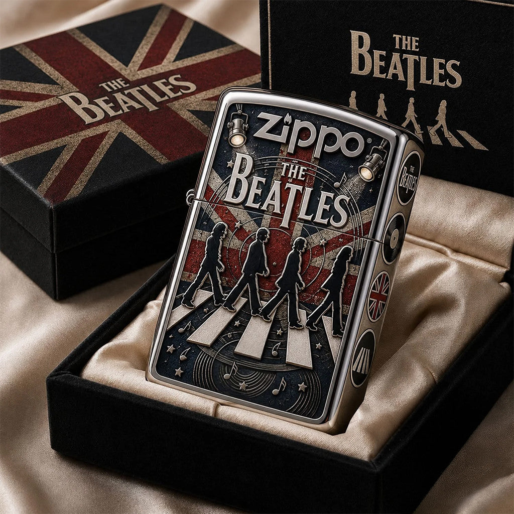 The Beatles Abbey Road Usa 250th Anniversary Lighter Case The Beatles Merch Unique Gift - Merchluma
