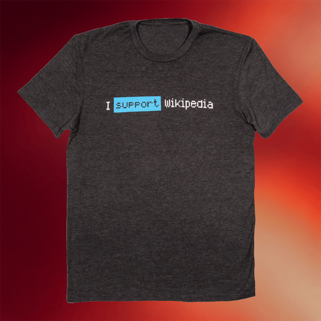 Wikipedia Merch I Support Wikipedia Box T-Shirt Gift Ideas For Him - Merchluma