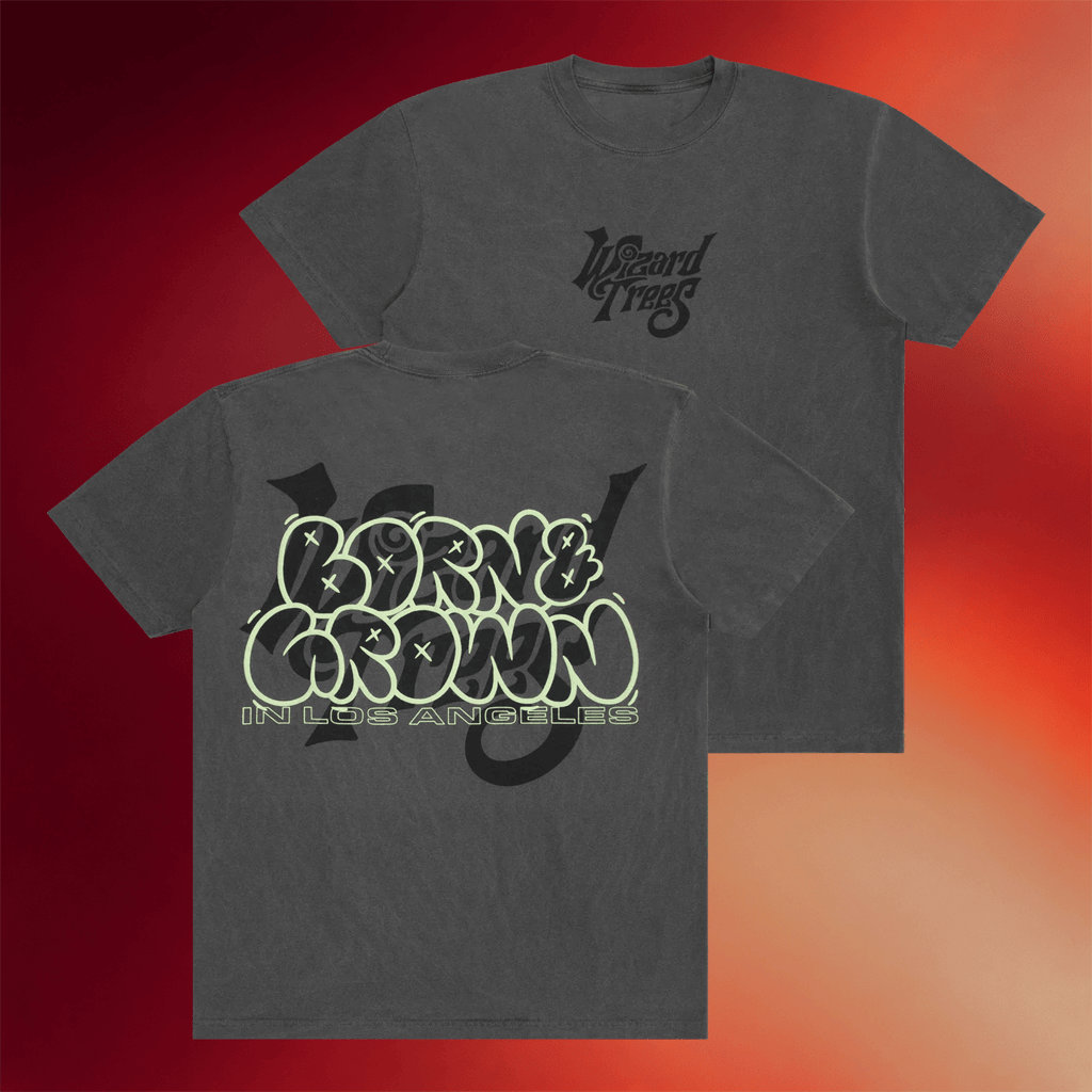 Wizard Trees Merch 2026 Graffiti T-Shirt Born And Grown In LA Shirt Gifts For Brothers - Merchluma
