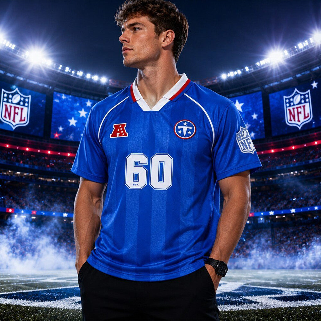 Tennessee Titans Football 2026 V-Neck Jersey Tennessee Titans Merch Holiday Gifts For Fans - Merchluma