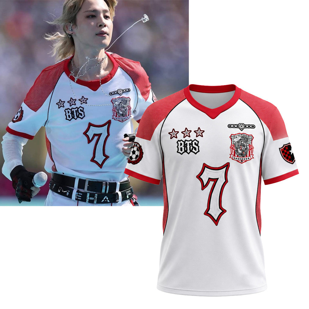 BTS World Cup 2026 Merch Jimin X FIFA World Cup Jersey Shirt World Cup Halftime Show Apparel - Merchluma