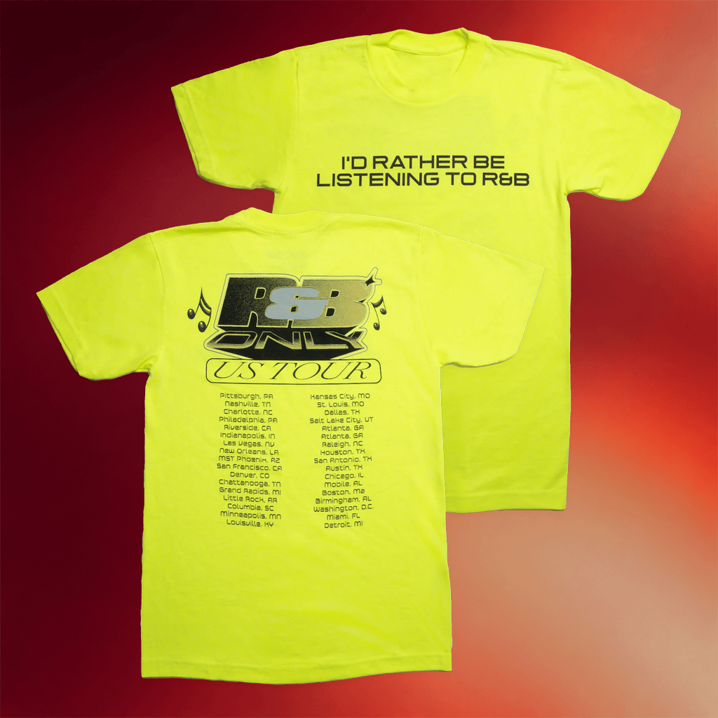 R&B Only Merch 2026 I'd Rather Be Listening To R&B Tour T-Shirt US Tour Shirt Music Fan Gifts - Merchluma