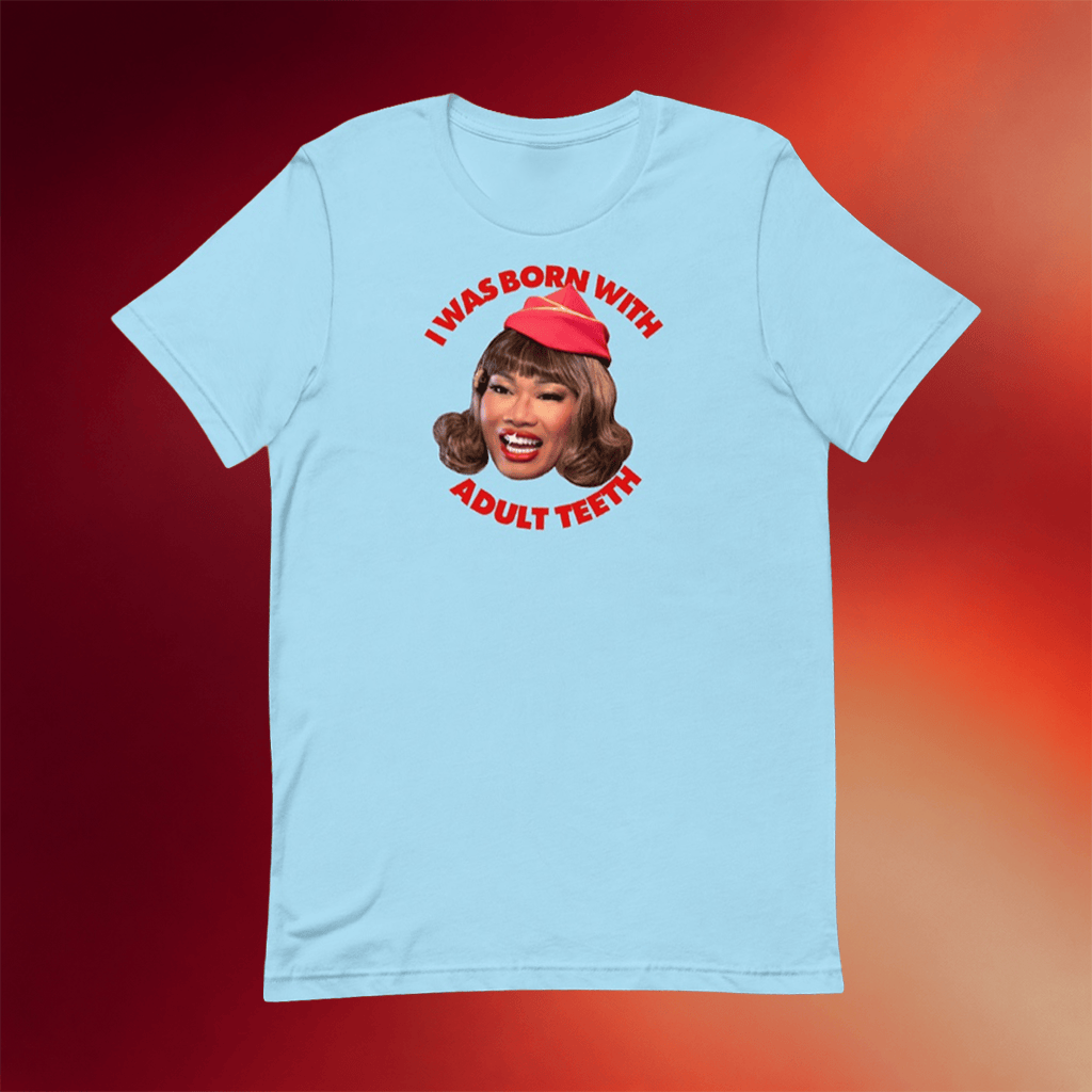 World Of Wonder Merch 2026 I Was Born With Adult Teeth T-Shirt Gifts Ideas for Besties - Merchluma