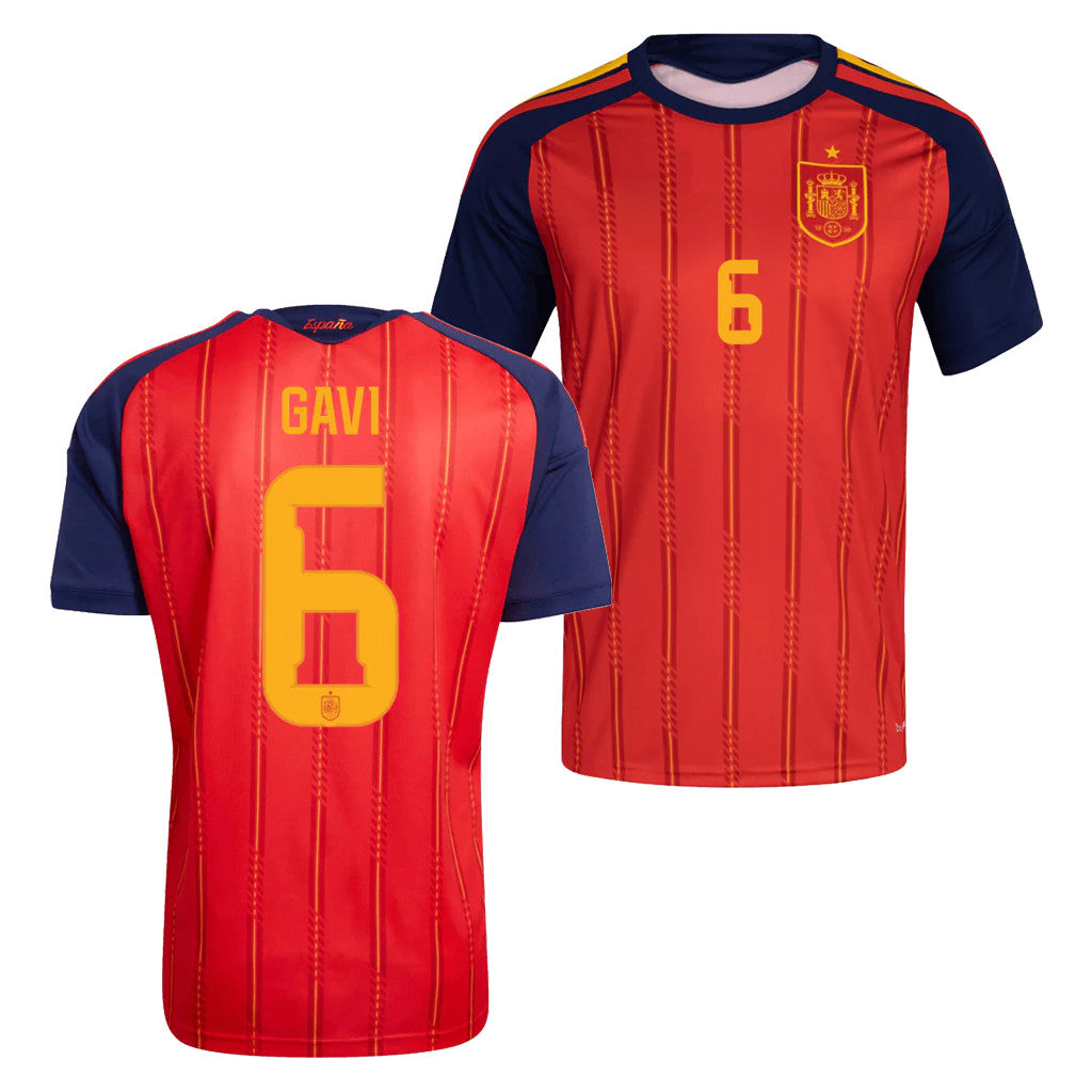 #6 Gavi Jersey Shirt Spain World Cup Home Jersey 2026 Spain National Team FIFA Merch For Fans - Merchluma