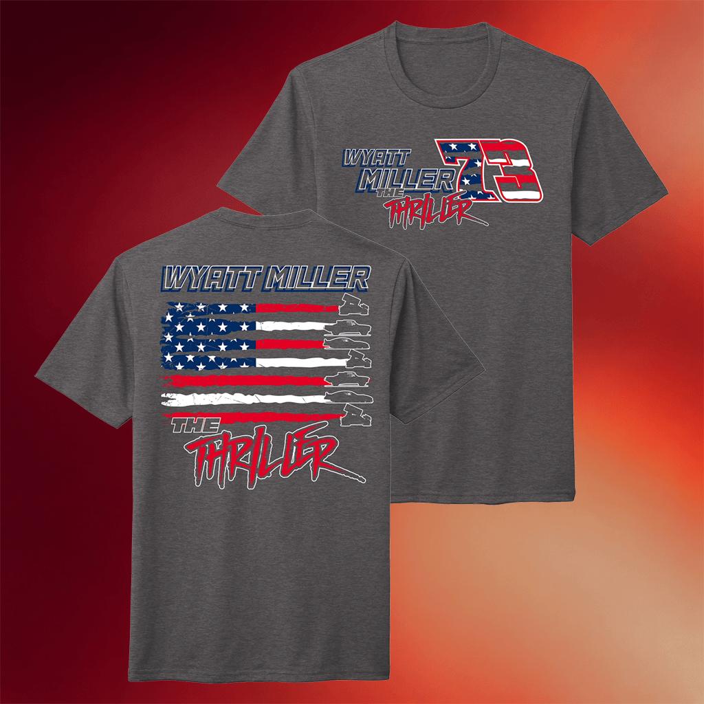 Wyatt Miller Racing Merch 2026 American Thriller T-Shirt Gifts For Off Road Racing Fan - Merchluma