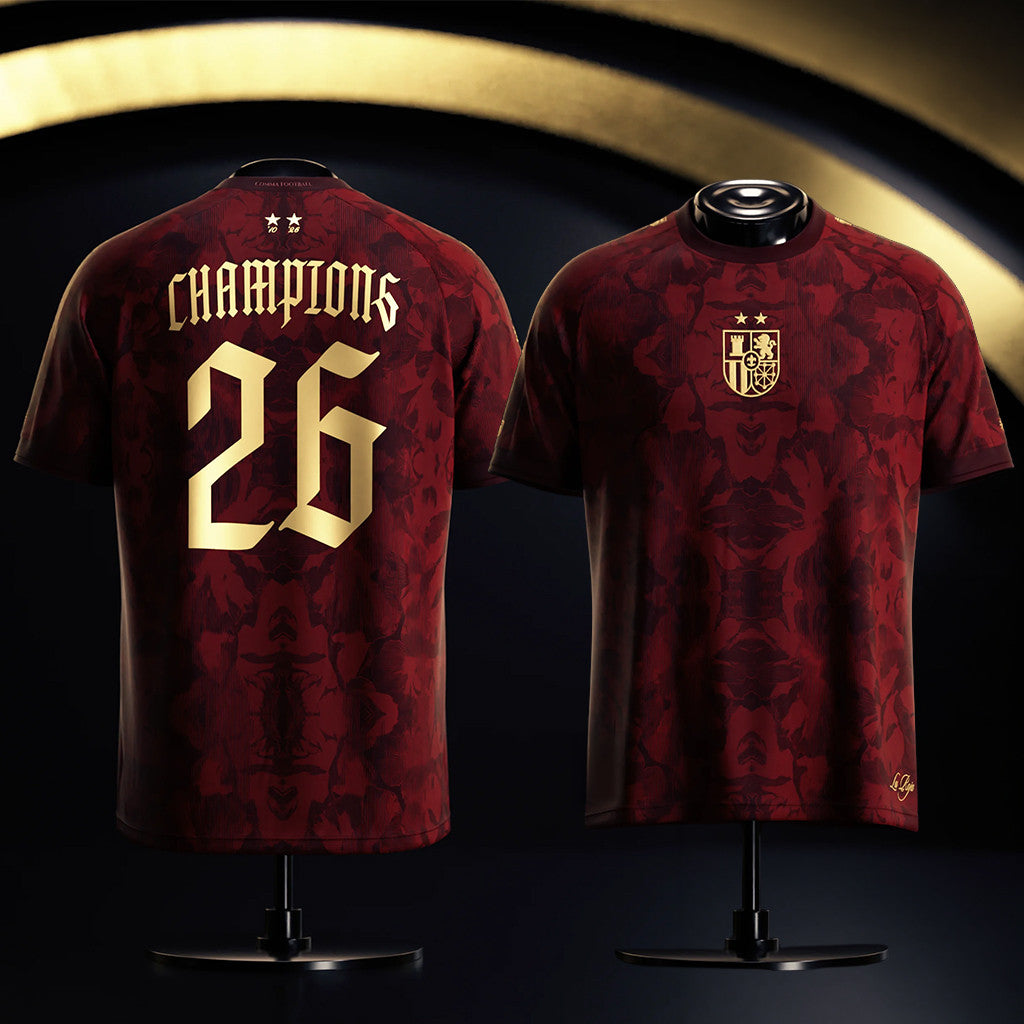 Spain 2026 World Cup Champions Jersey Two Stars Pride Jersey Spain FIFA Champions Merch - Merchluma