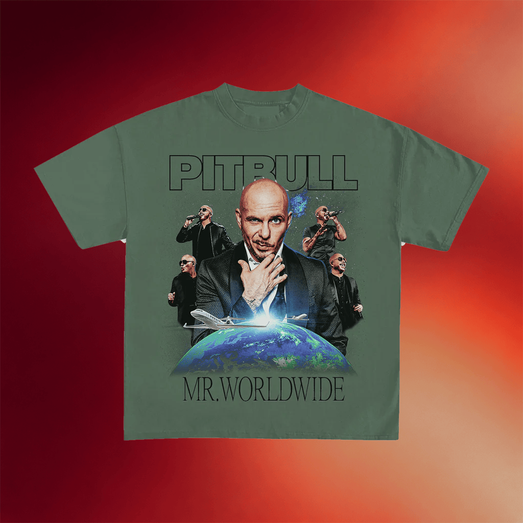 Pitbull Merch 2026 Mr Worldwide Graphic T-Shirt Pitbull Concert Merch Gifts For Music Fans - Merchluma