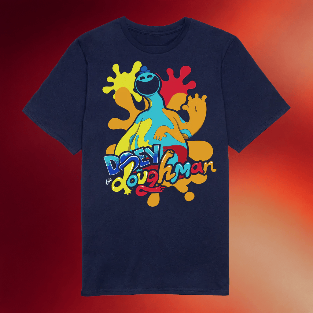 Poppy Playtime Merch Doey The Doughman Navy T-Shirt Birthday Gift Ideas For Him - Merchluma