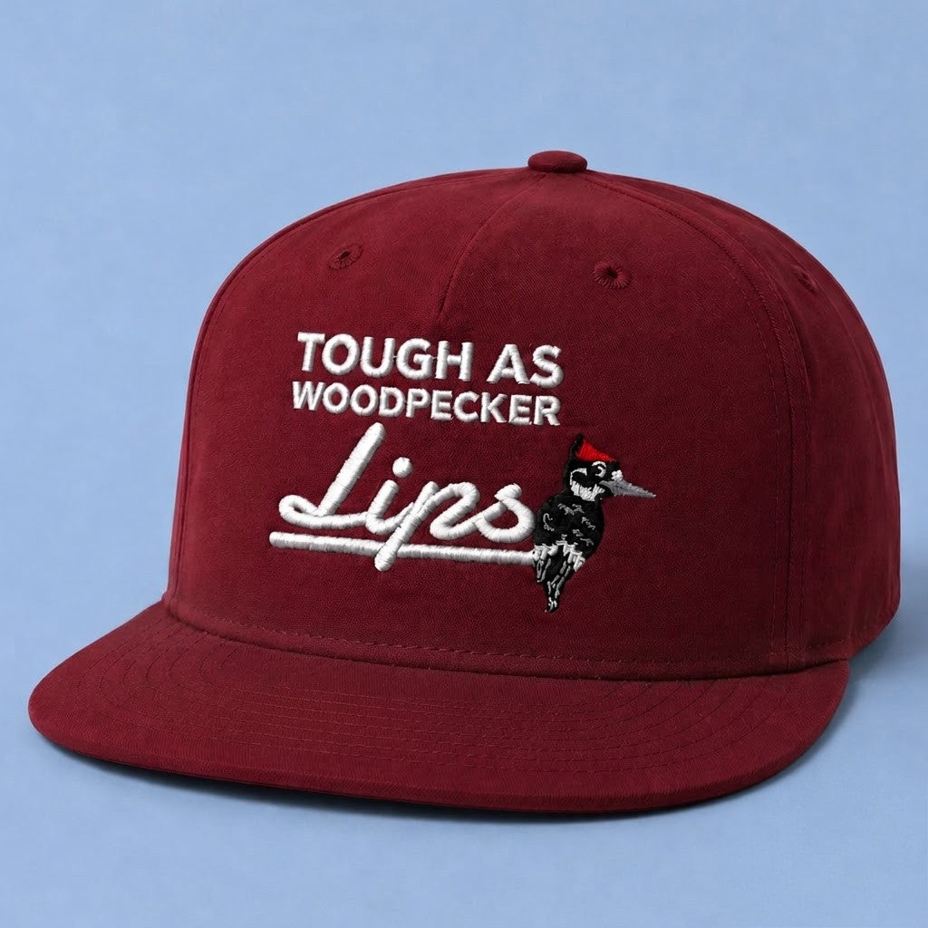 FIX Justin Stagner Merch Tough As Woodpecker Lips Snapback Hat Gifts For Brother - Merchluma