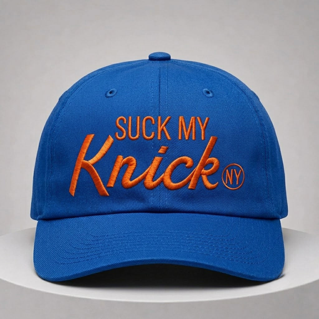 Suck My Knick Baseball Hat New York Knicks Merch Gift For Sport Fans - Merchluma
