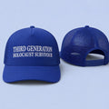 Third Generation Holocaust Survivor Trucker Hat Best Birthday Gift For Him - Merchluma