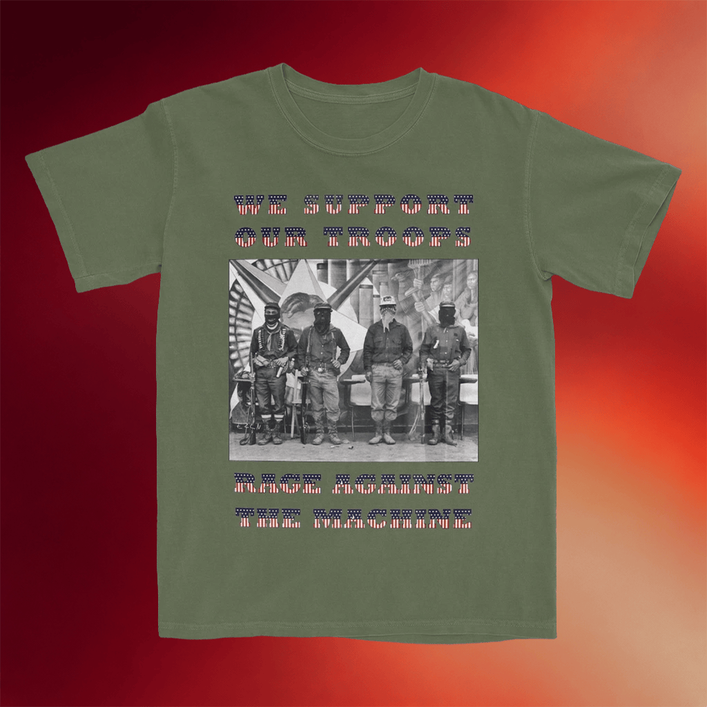 Rage Against The Machine Merch Support Our Troops T-Shirt Gift Ideas For Rock Lovers - Merchluma