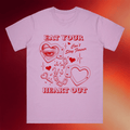 Passion Eight Records Merch 2026 Eat Your Heart Out Shirt Can't Stay Forever T-Shirt For Her - Merchluma