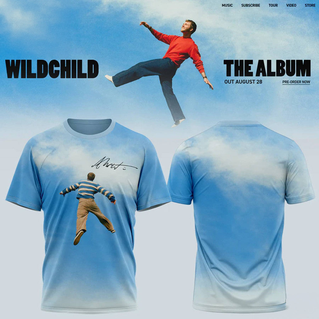 Alex Warren Wildchild Blue Sky Back View Graphic T-Shirt Signature Alex Warren Merch Fan Gifts - Merchluma