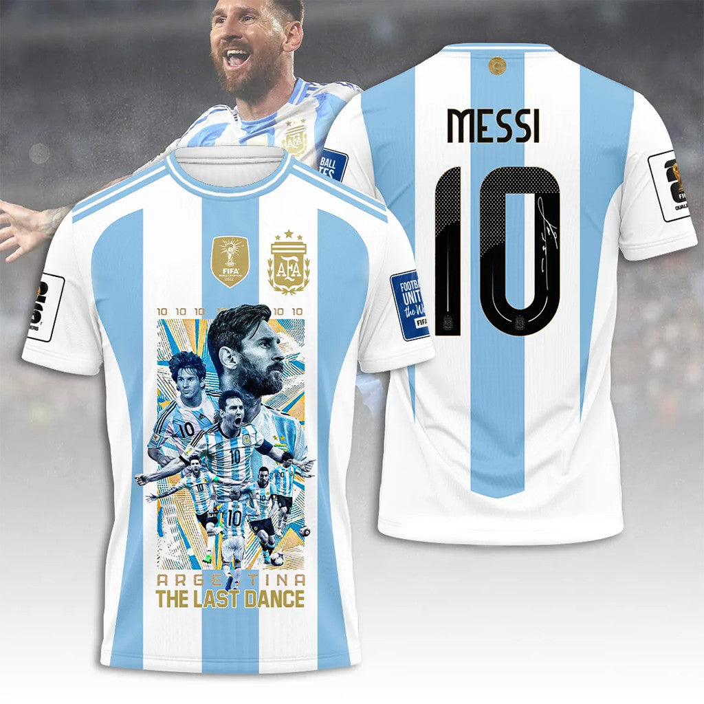 Lionel Messi T-Shirt #10 Argentina FIFA World Cup 2026 Merch The Last Dance Shirt Signature - Merchluma
