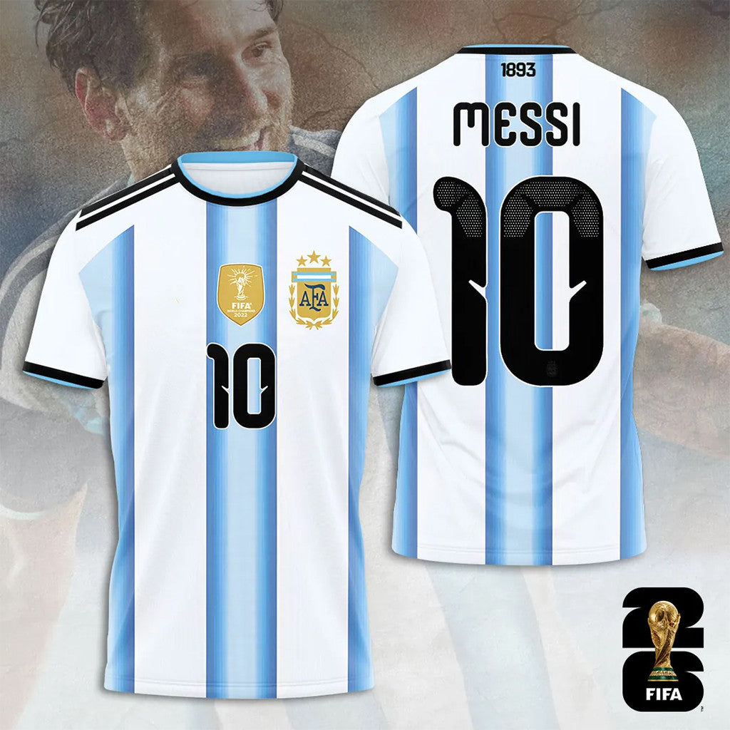 Lionel Messi X Argentina National Team FIFA World Cup 2026 T-Shirt No 10 Messi Merch Fan Gifts - Merchluma