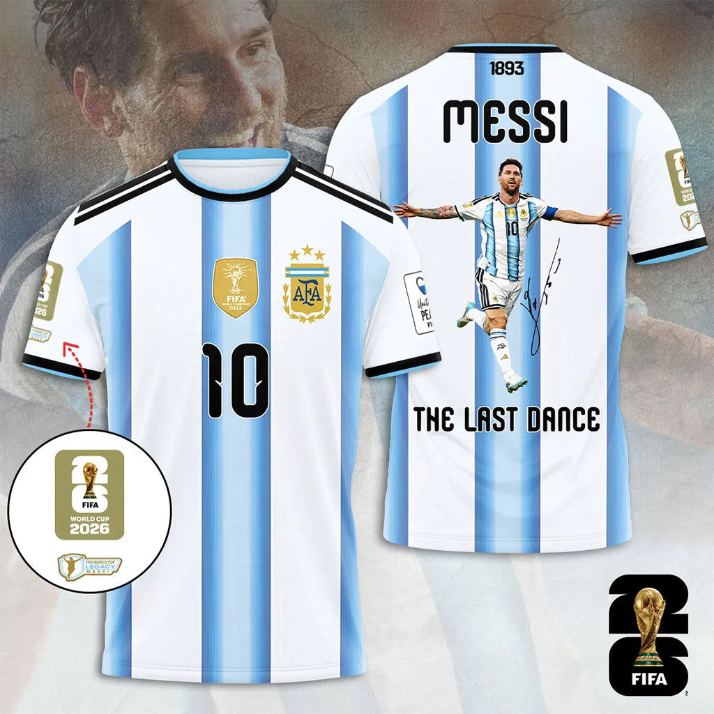 Messi The Last Dance T-Shirt Signature #10 Argentina FIFA World Cup Merch Gift For Brothers - Merchluma