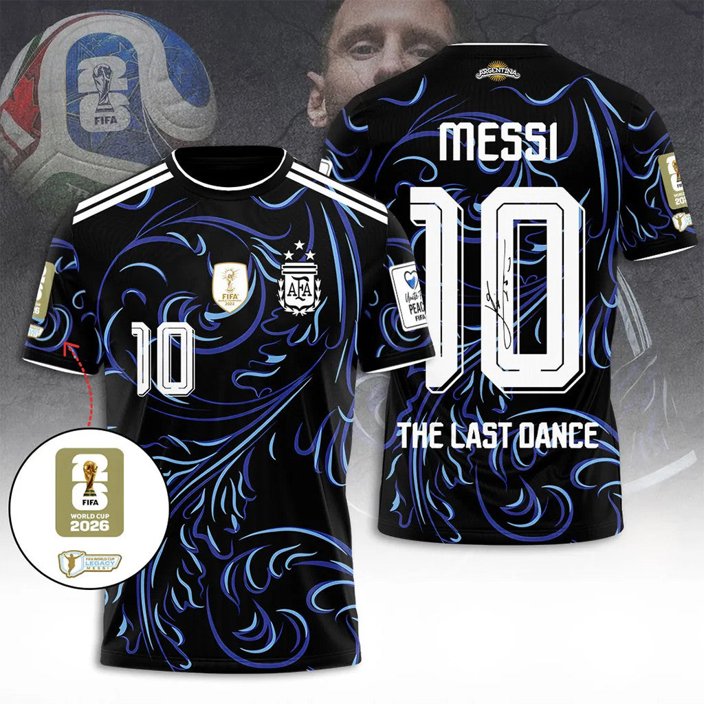 Messi The Last Dance T-Shirt #10 Argentina National Football Team Merch World Cup Apparel 2026 - Merchluma