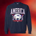 Barstool Sports Merch America Hockey Helmet Sweatshirt 2026 Gifts For Sports Lovers - Merchluma