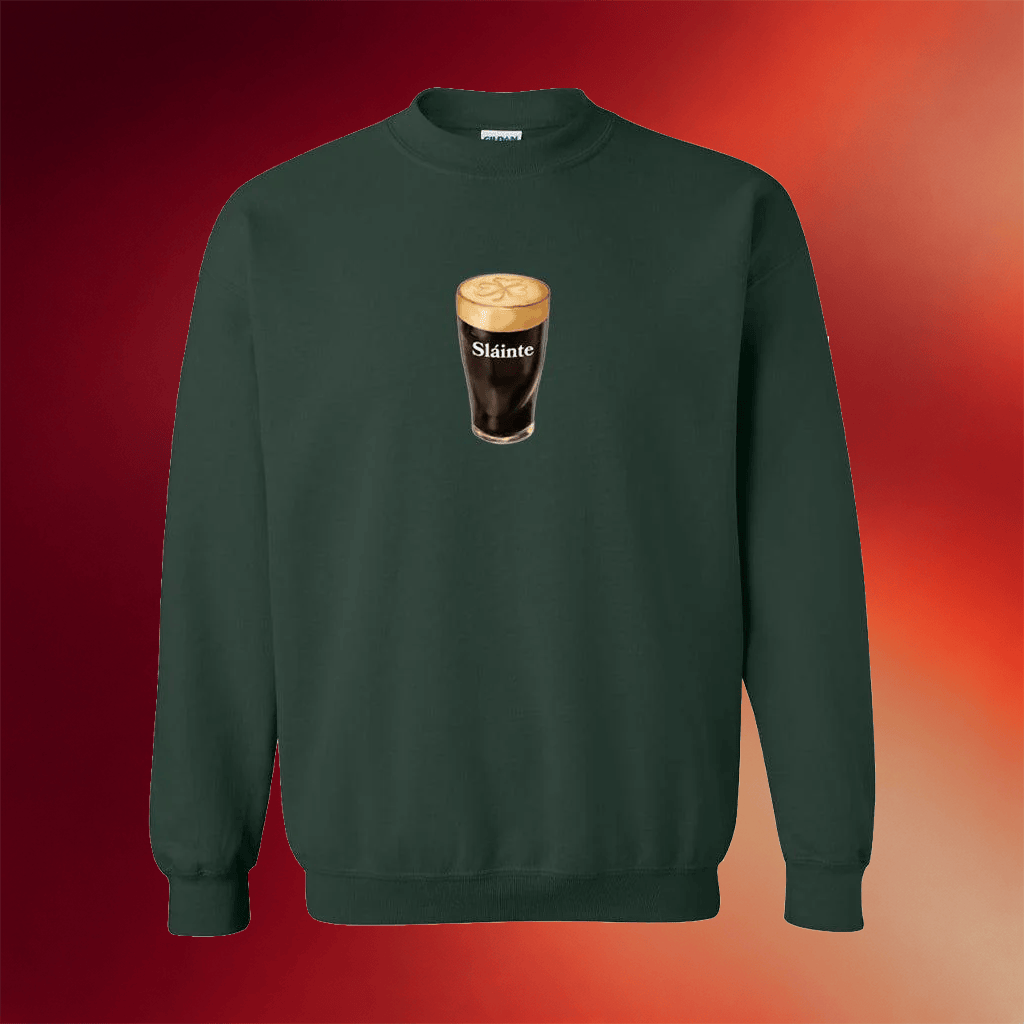 Barstool Sports Merch Slainte Beer Sweatshirt St Patrick's Day Apparel Gifts For Friends - Merchluma