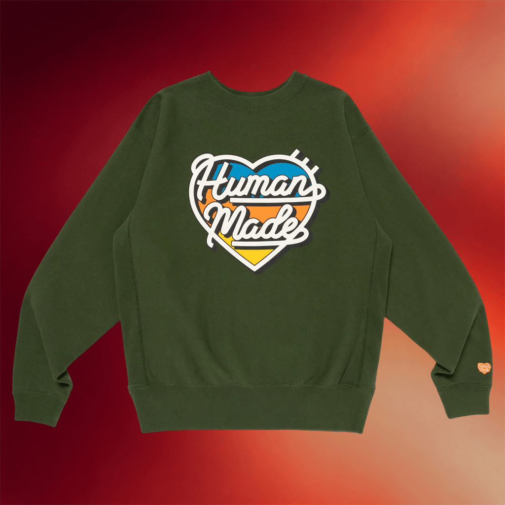 Bbcicecream Merch Human Made Heart Logo Sweatshirt Unique Gifts For BFF - Merchluma