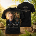 RIP Sam Neill Memorial T-Shirt Jurassic Park Tribute Thank You For The Adventures Shirt Gifts - Merchluma