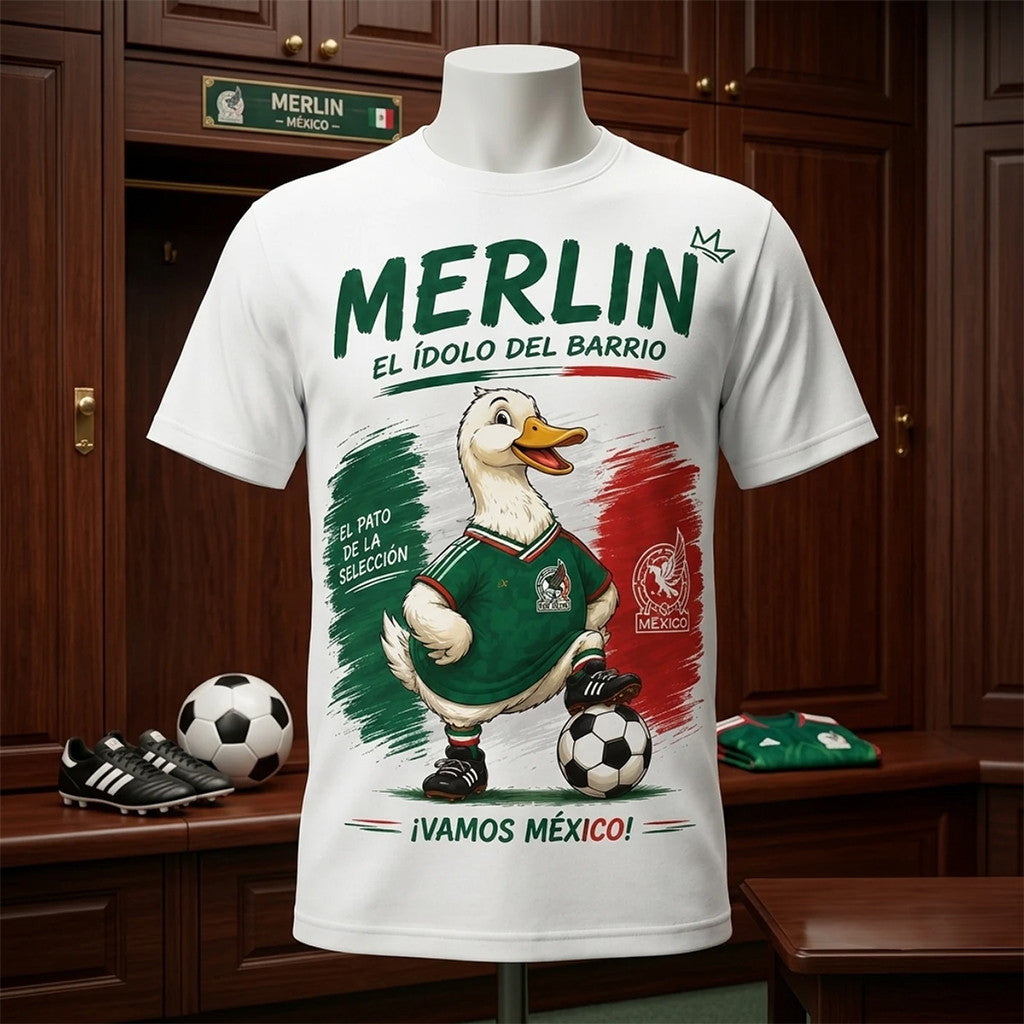 Mexico World Cup 2026 Merch Merlin The Duck El Pato Magico T-Shirt Gift For Football Lovers - Merchluma