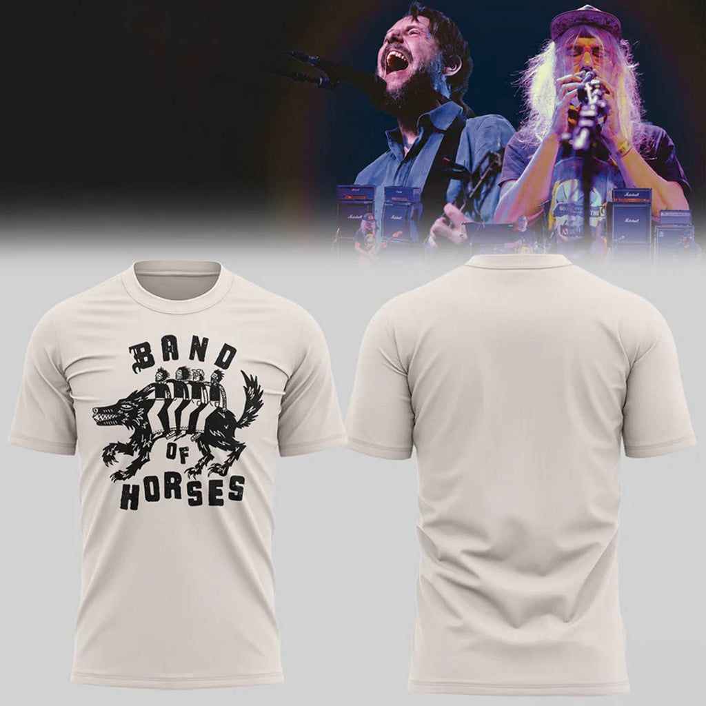 Band Of Horses Wolf Logo Graphic T-Shirt 2026 Band Of Horses Merch Gifts For Indie Rock Fan - Merchluma
