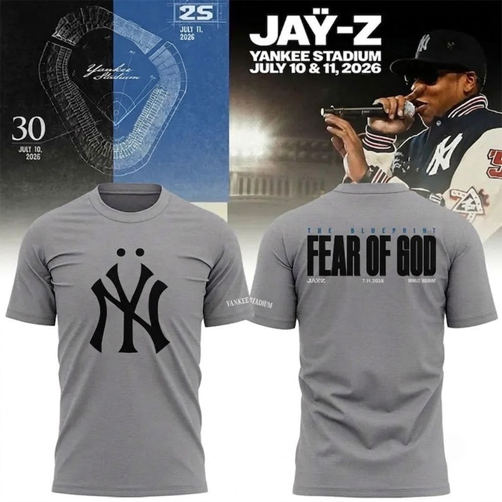 New York Yankees X Jay Z 2026 Yankees Stadium Concert Fear Of God Shirt Jay Z 30 Merch Fan Gift - Merchluma