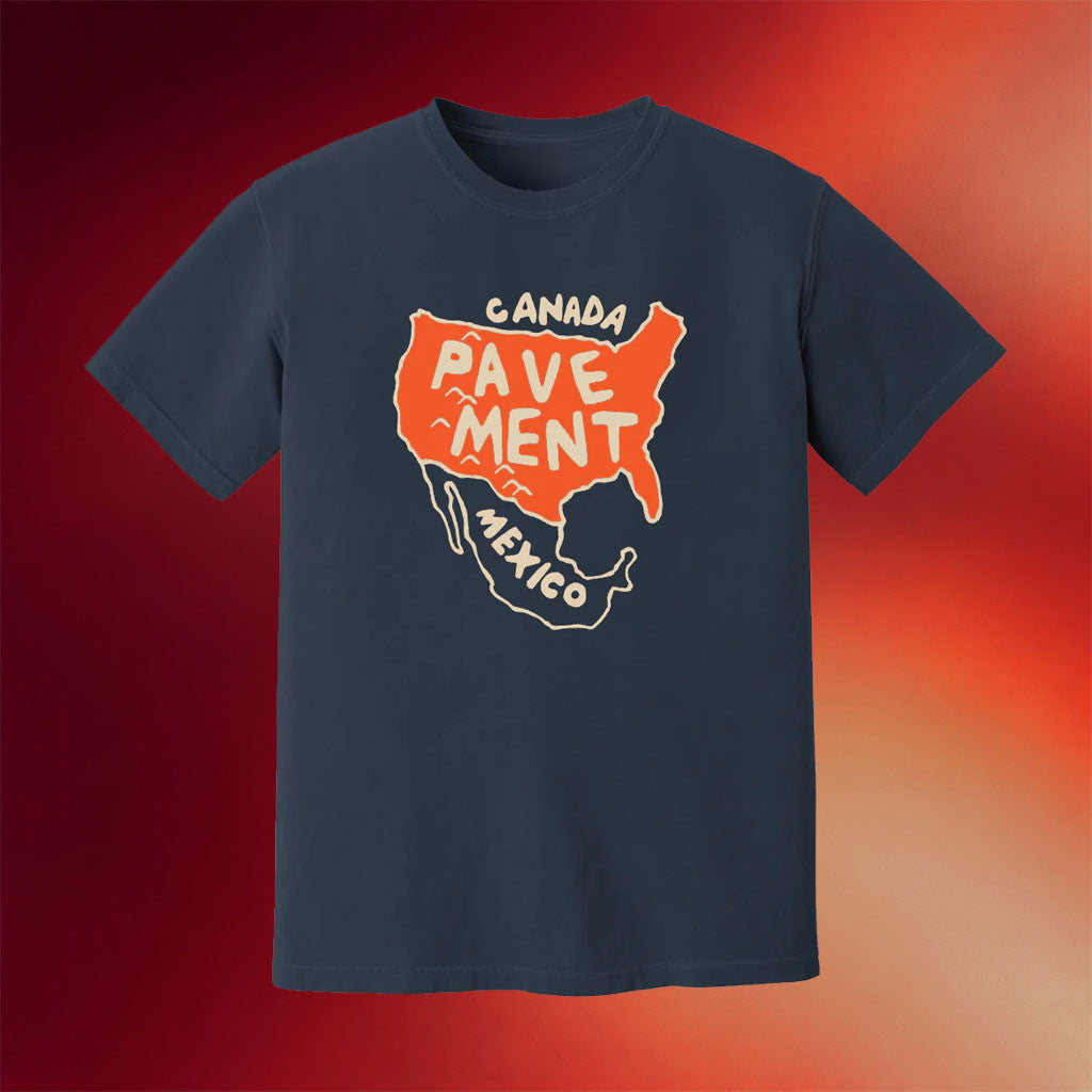 Pavement Merch 2026 North America Navy T-Shirt Pavement Band Shirt Gift For Rock Fans - Merchluma
