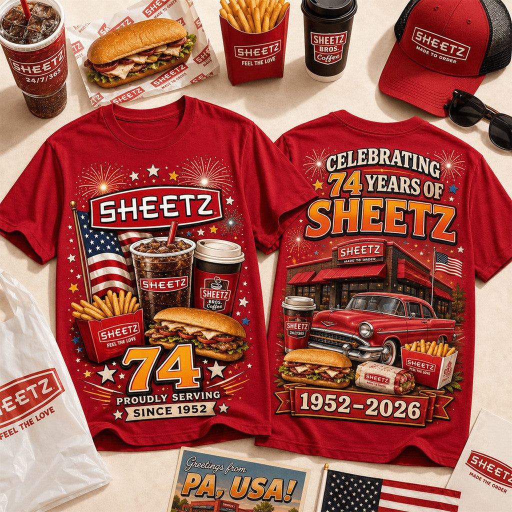 Sheetz 74 Years Retro Diner Graphic T-Shirt 2026 Birthday Presents For Boyfriend - Merchluma