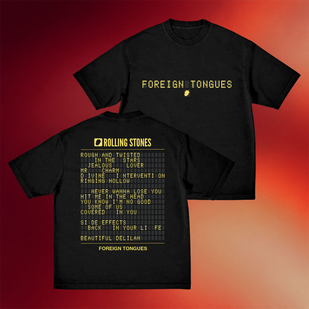 The Rolling Stones Merch 2026 Foreign Tongues Tracklist T-Shirt Gift For Rock Lover - Merchluma