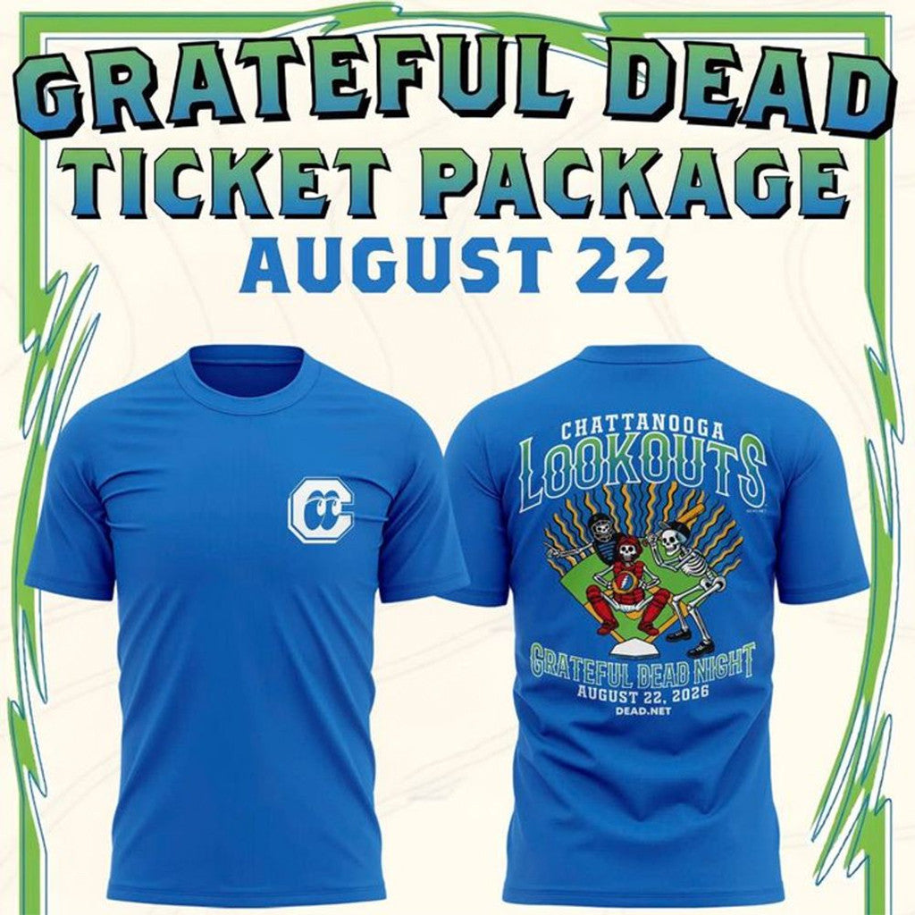 Chattanooga Lookouts 2026 Grateful Dead Night T-Shirt Lookouts Merch Gift For Baseball Fans - Merchluma