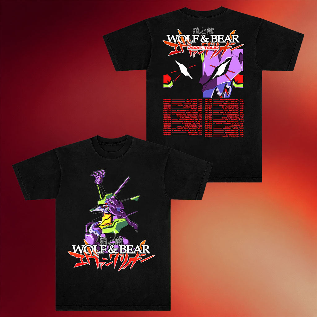 Wolf And Bear Merch 2026 NGE Tour T-Shirt Black Wolf And Bear Tour Merch Gift For Fans - Merchluma