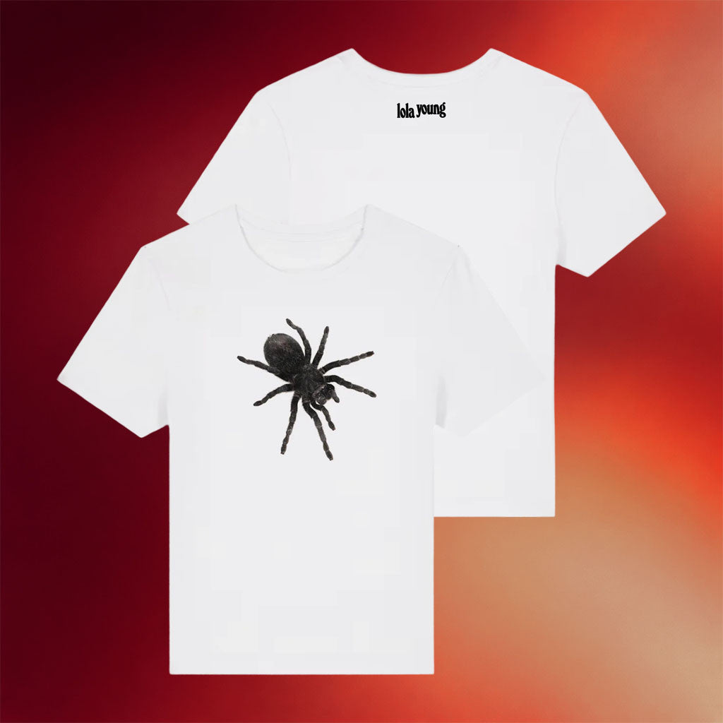 Lola Young Merch 2026 Spiders White T-Shirt Lola Young Shirt Gift For Music Fans - Merchluma