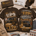 UPS 119 Years Of Service Fireworks Delivery Truck Special Shirt Best Gift For Brothers - Merchluma