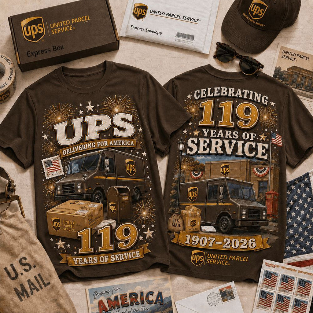 UPS 119 Years Of Service Fireworks Delivery Truck Special Shirt Best Gift For Brothers - Merchluma