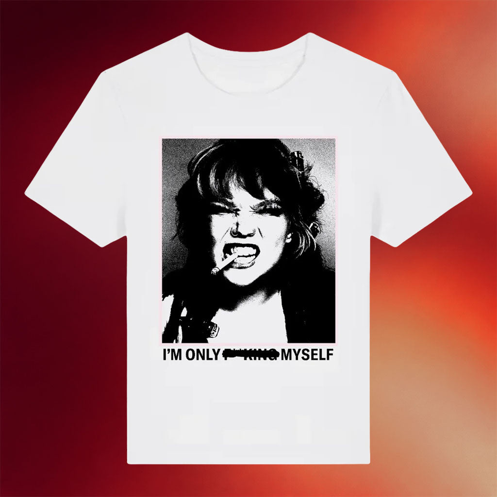 Lola Young Merch 2026 I'm Only Fking Myself White T-Shirt Cool Gifts For Music Lovers - Merchluma